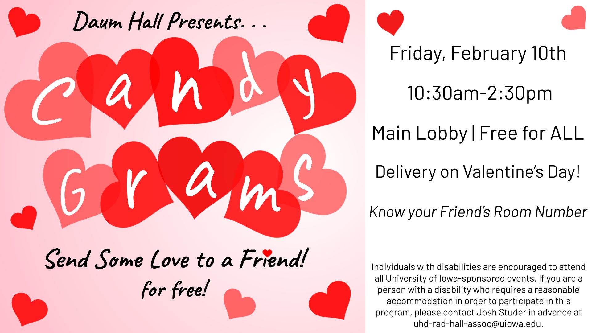 Daum Hall Candy Grams